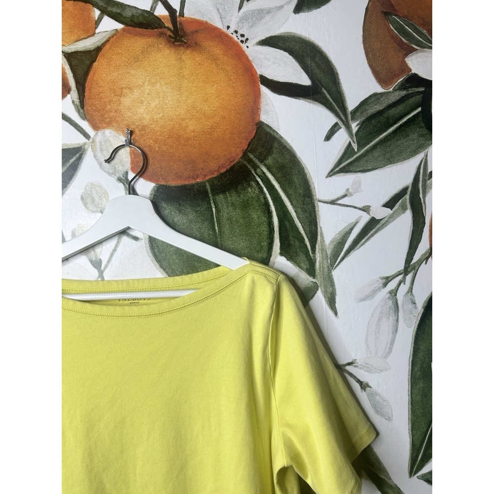 Talbots Woman 1X Stretch Weekend Tee Shirt Cotton Blend Boatneck Short Sleeve - Picture 3 of 5